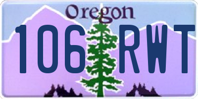 OR license plate 106RWT