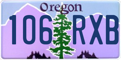 OR license plate 106RXB