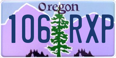 OR license plate 106RXP