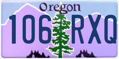 OR license plate 106RXQ