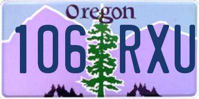 OR license plate 106RXU