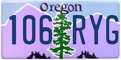 OR license plate 106RYG