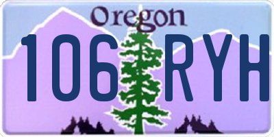 OR license plate 106RYH