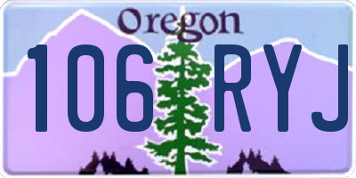 OR license plate 106RYJ