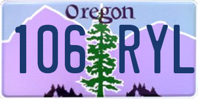OR license plate 106RYL