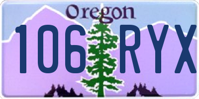 OR license plate 106RYX