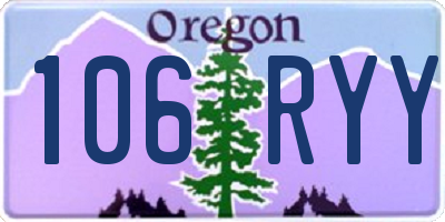 OR license plate 106RYY
