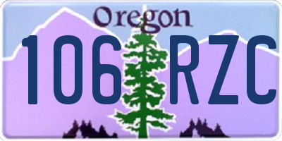 OR license plate 106RZC