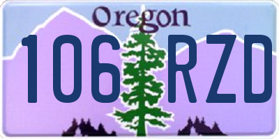 OR license plate 106RZD