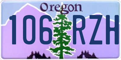 OR license plate 106RZH