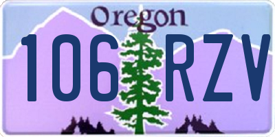 OR license plate 106RZV