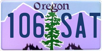 OR license plate 106SAT