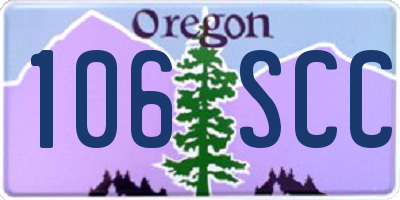 OR license plate 106SCC