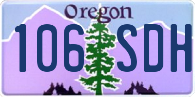 OR license plate 106SDH