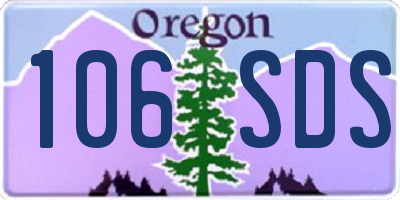 OR license plate 106SDS