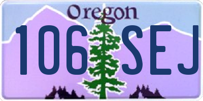 OR license plate 106SEJ