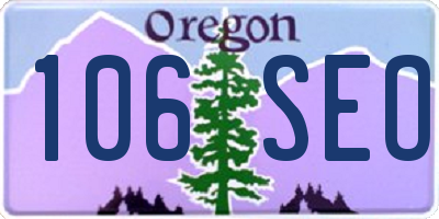 OR license plate 106SEO