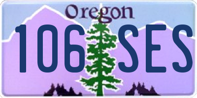 OR license plate 106SES