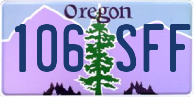 OR license plate 106SFF