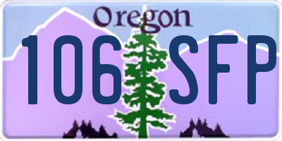 OR license plate 106SFP