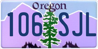 OR license plate 106SJL