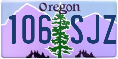 OR license plate 106SJZ