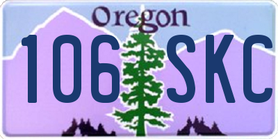 OR license plate 106SKC