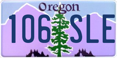 OR license plate 106SLE