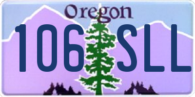 OR license plate 106SLL