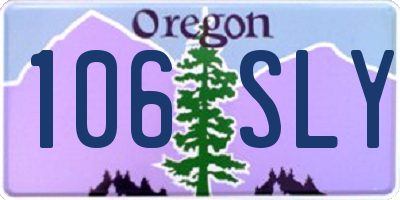 OR license plate 106SLY