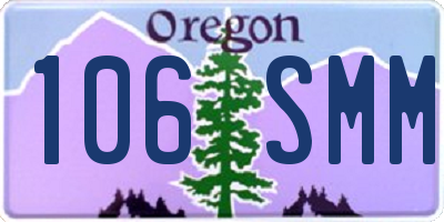 OR license plate 106SMM