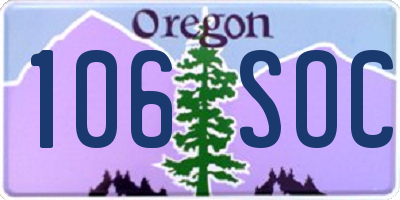 OR license plate 106SOC