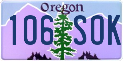 OR license plate 106SOK