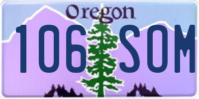 OR license plate 106SOM