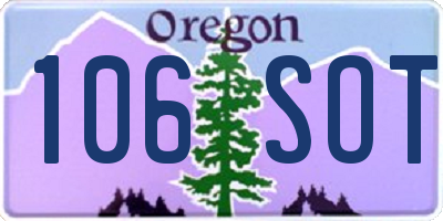 OR license plate 106SOT