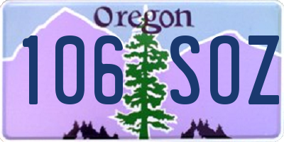 OR license plate 106SOZ