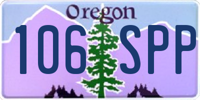 OR license plate 106SPP