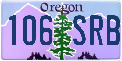 OR license plate 106SRB
