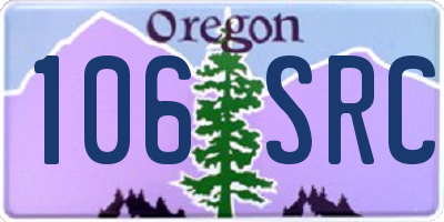 OR license plate 106SRC