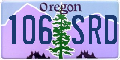 OR license plate 106SRD