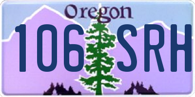 OR license plate 106SRH