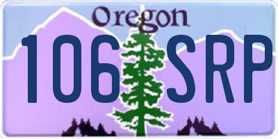 OR license plate 106SRP