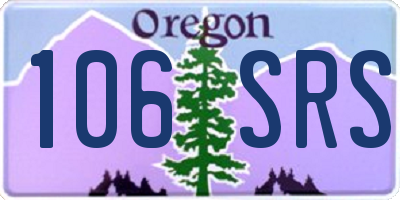 OR license plate 106SRS