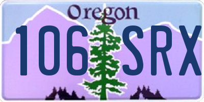 OR license plate 106SRX