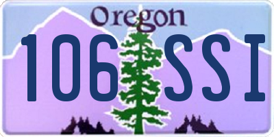 OR license plate 106SSI