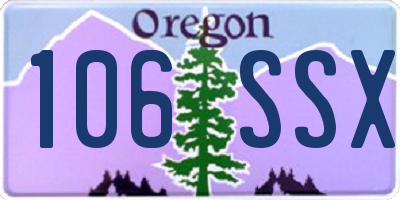 OR license plate 106SSX