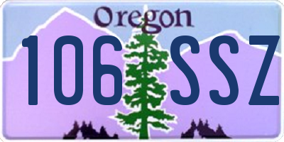 OR license plate 106SSZ