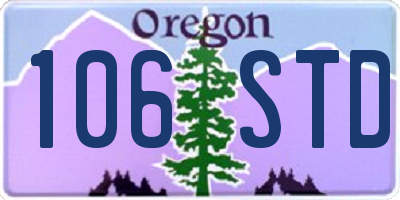 OR license plate 106STD