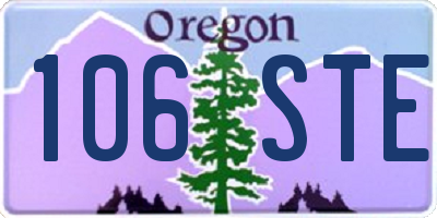 OR license plate 106STE
