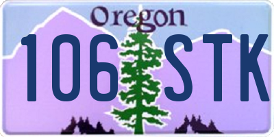 OR license plate 106STK
